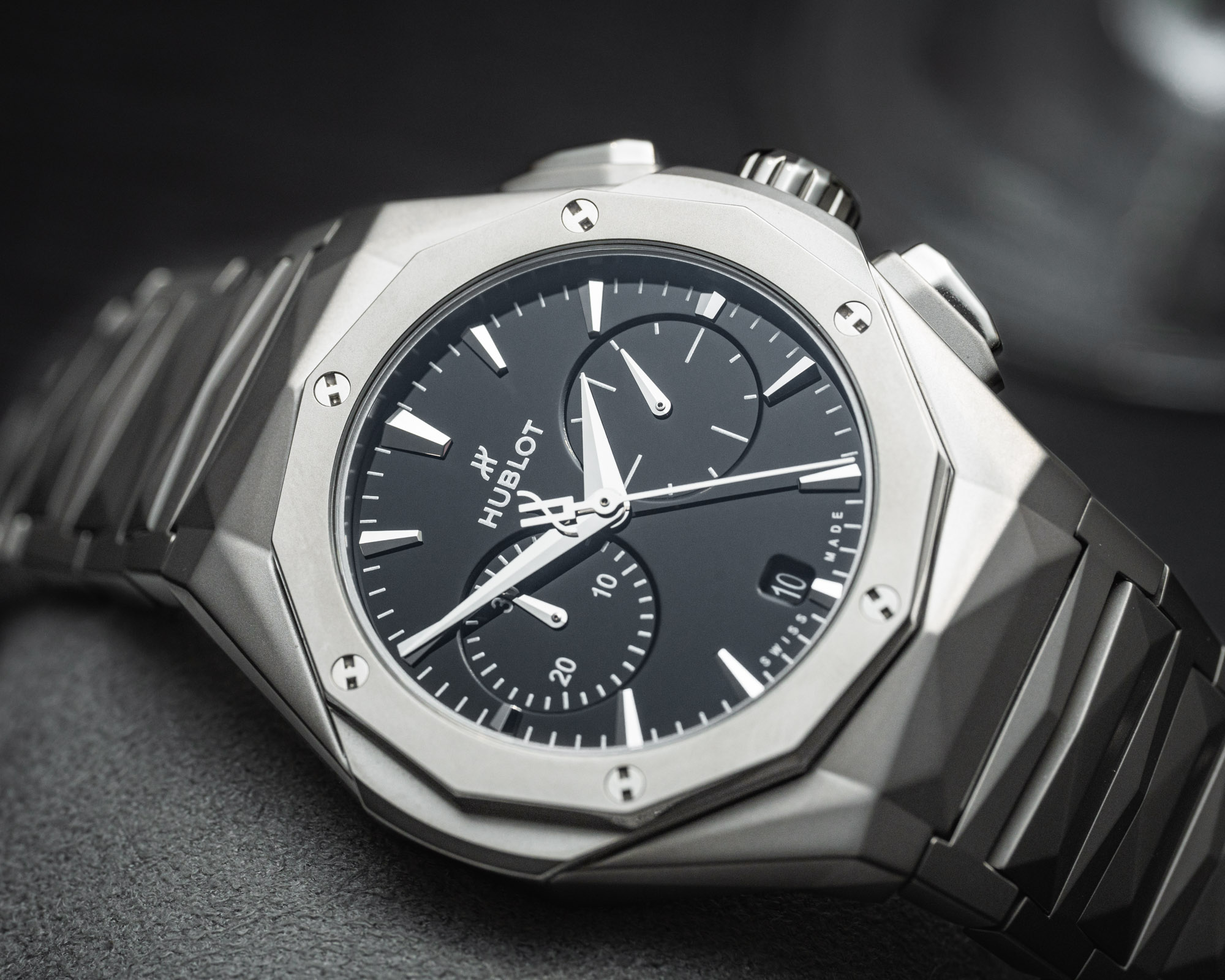 Hublot Classic Fusion Chronograph Orlinski Titanium Kopia Klocka